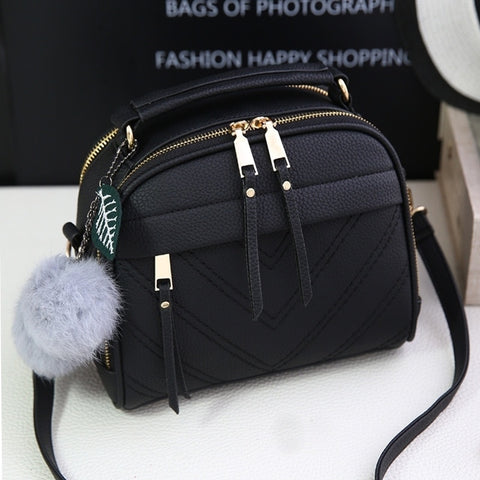 Fashion Simply PU Leather Crossbody Bags For Women 2020 Solid Color Shoulder Messenger Bag Lady Chain Travel Small Handbags