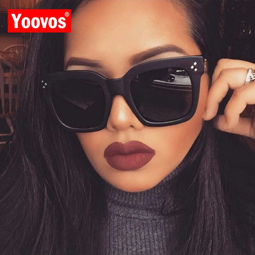 Yoovos 2021 New Square Sunglasses Women Brand Designer Retro Mirror Fashion Sun Glasses Vintage Shades Lunette De Soleil Femme