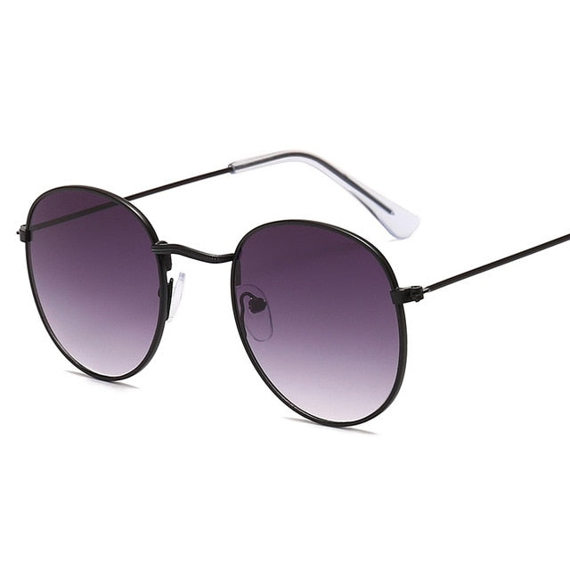 LeonLion 2019 Classic Small Frame Round Sunglasses Women/Men Brand Designer Alloy Mirror Sun Glasses Vintage Modis Oculos