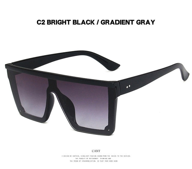 Square Sunglasses Women  Luxury Vintage Brand Design Sun glasses Big Frame Mirror Red Purple Eyewear UV400