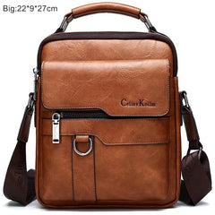 Celinv Koilm Luxury Brand Men Messenger Bags Crossbody Business Casual Handbag Male Spliter Leather Shoulder Bag Large Capacity