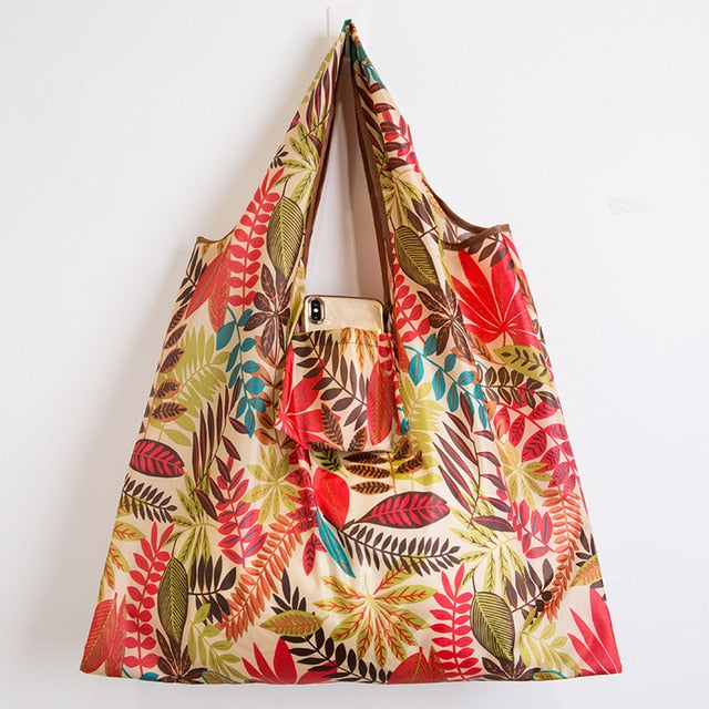 Big Size Thick Nylon Large Tote ECO Reusable Polyester Portable Shoulder Women's Handbags Folding Pouch Shopping Bag Foldable