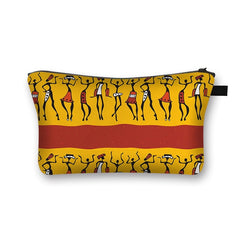 African Woman Print Cosmetic Bag Fashion Casual Small Handbag Afro Portable Storage Bags Travel Bag