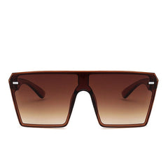 Fashion Oversized Square Sunglasses Retro Gradient Big Frame Sun Glasses For  Women One Piece Gafas Shade Mirror Clear Lens