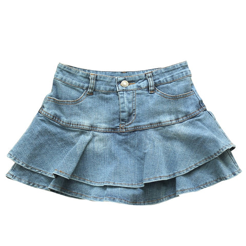 Denim Skirt High Waist A-line Mini Skirts Women 2020 Summer New Arrivals Single Button Pockets Blue Jean Skirt Style Saia Jeans