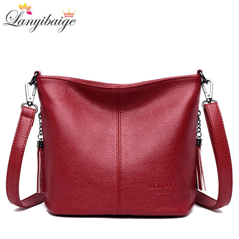 Women Solid Color PU Leather Handbags Totes Lady Daily Shopping Shoulder Bags Youth Ladies Simple Versatile Bag